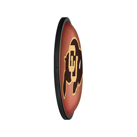 Colorado Buffaloes: Pigskin - Oval Slimline Lighted Wall Sign - The Fan-Brand