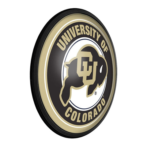 Colorado Buffaloes: Round Slimline Lighted Wall Sign - The Fan-Brand