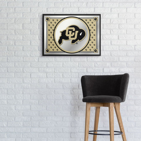 Colorado Buffaloes: Team Spirit - Framed Mirrored Wall Sign - The Fan-Brand