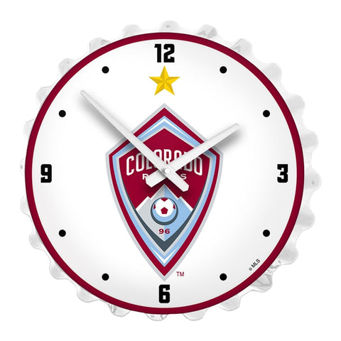 Colorado Rapids: Bottle Cap Lighted Wall Clock - The Fan-Brand