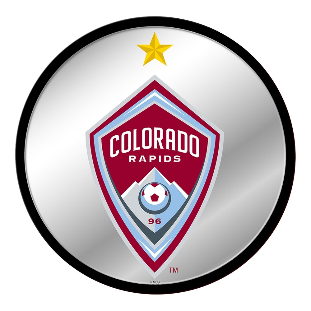 Colorado Rapids: Modern Disc Mirrored Wall Sign - The Fan-Brand