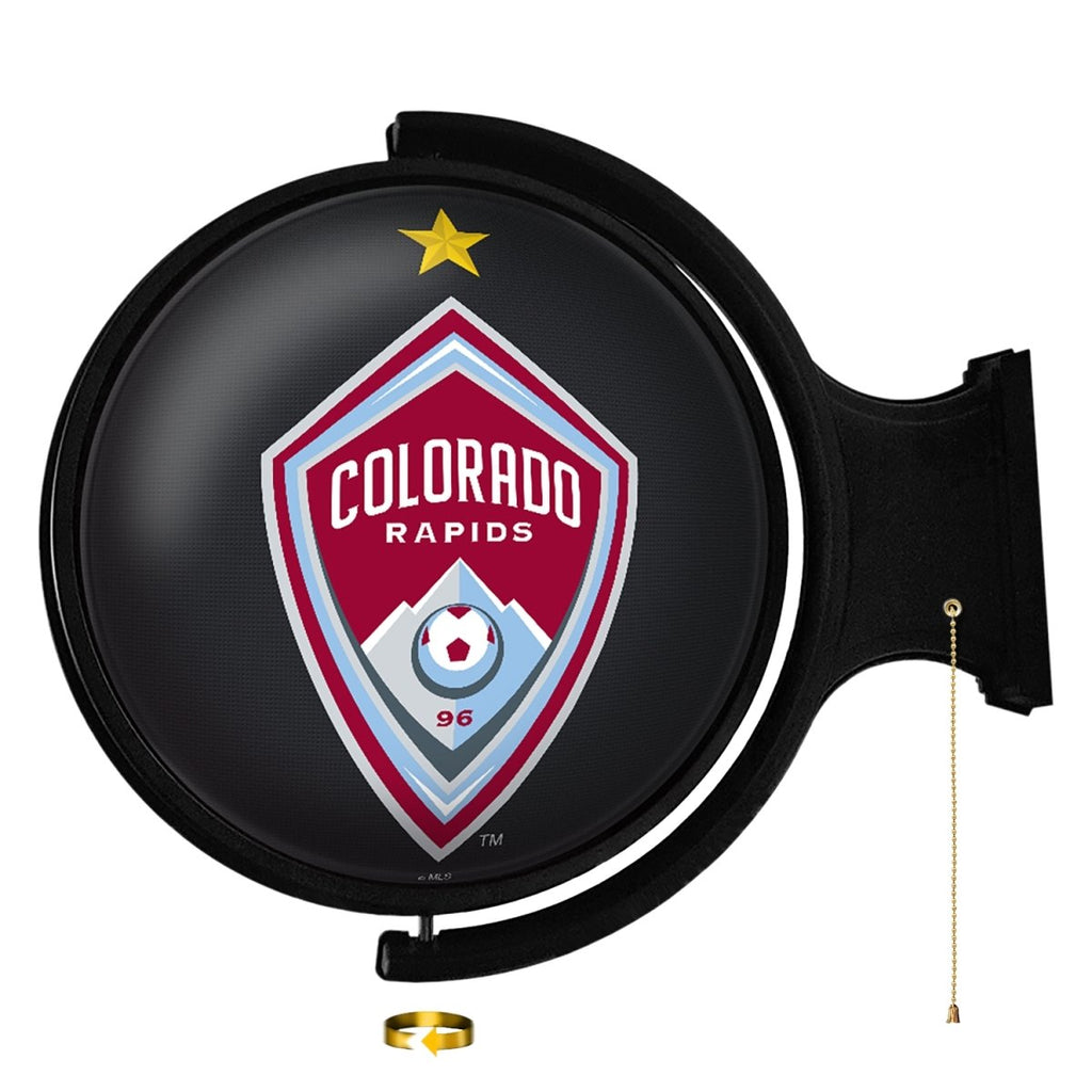Colorado Rapids: Original Round Rotating Lighted Wall Sign - The Fan-Brand