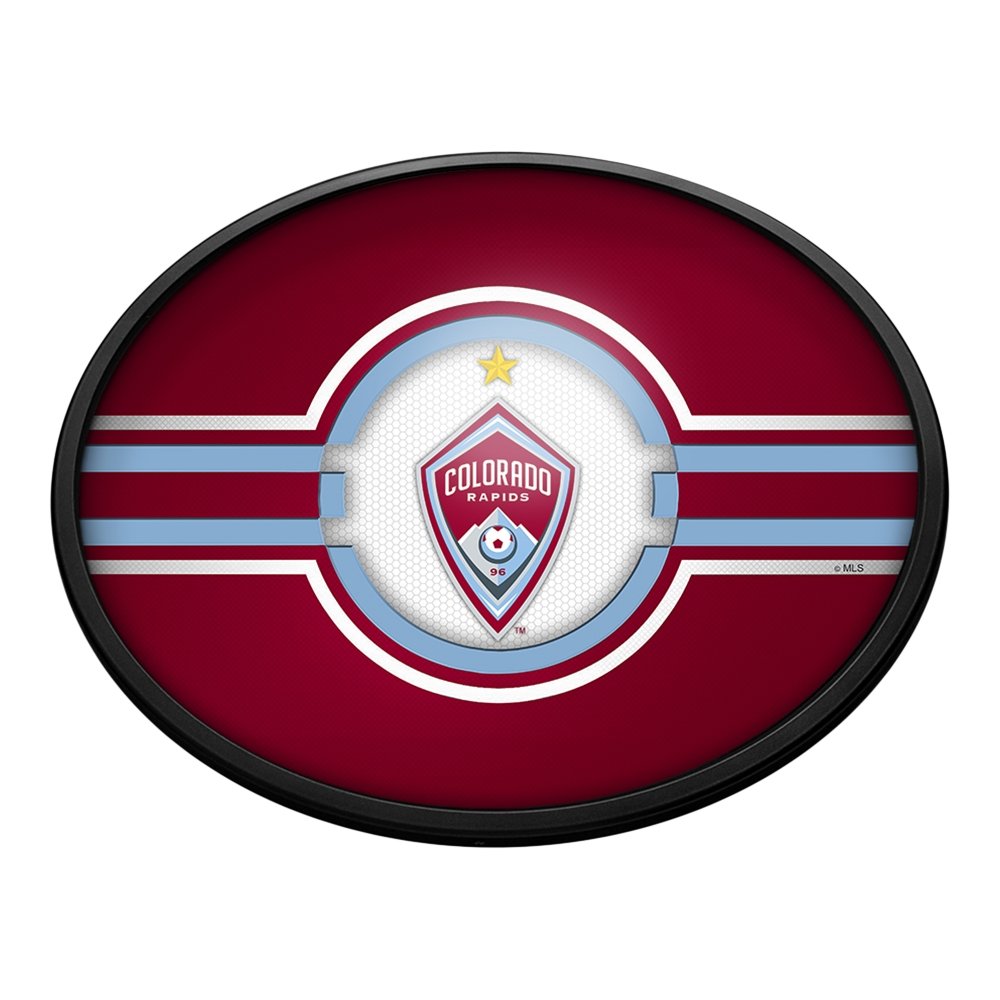 Colorado Rapids: Oval Slimline Lighted Wall Sign - The Fan-Brand