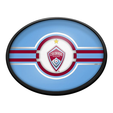 Colorado Rapids: Oval Slimline Lighted Wall Sign - The Fan-Brand