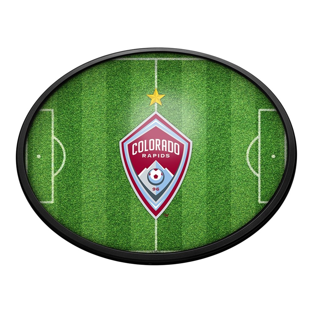 Colorado Rapids: Pitch - Oval Slimline Lighted Wall Sign - The Fan-Brand