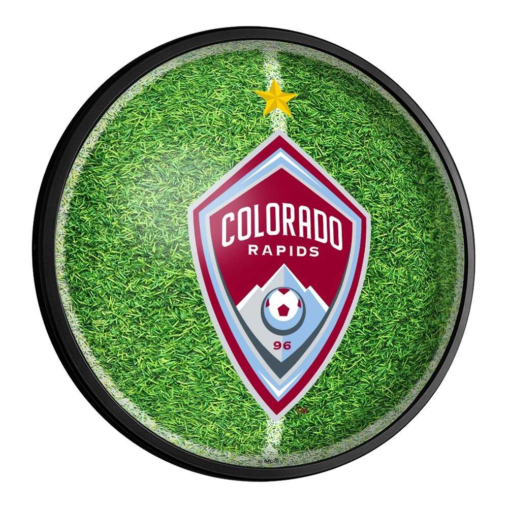 Colorado Rapids: Pitch - Round Slimline Lighted Wall Sign - The Fan-Brand