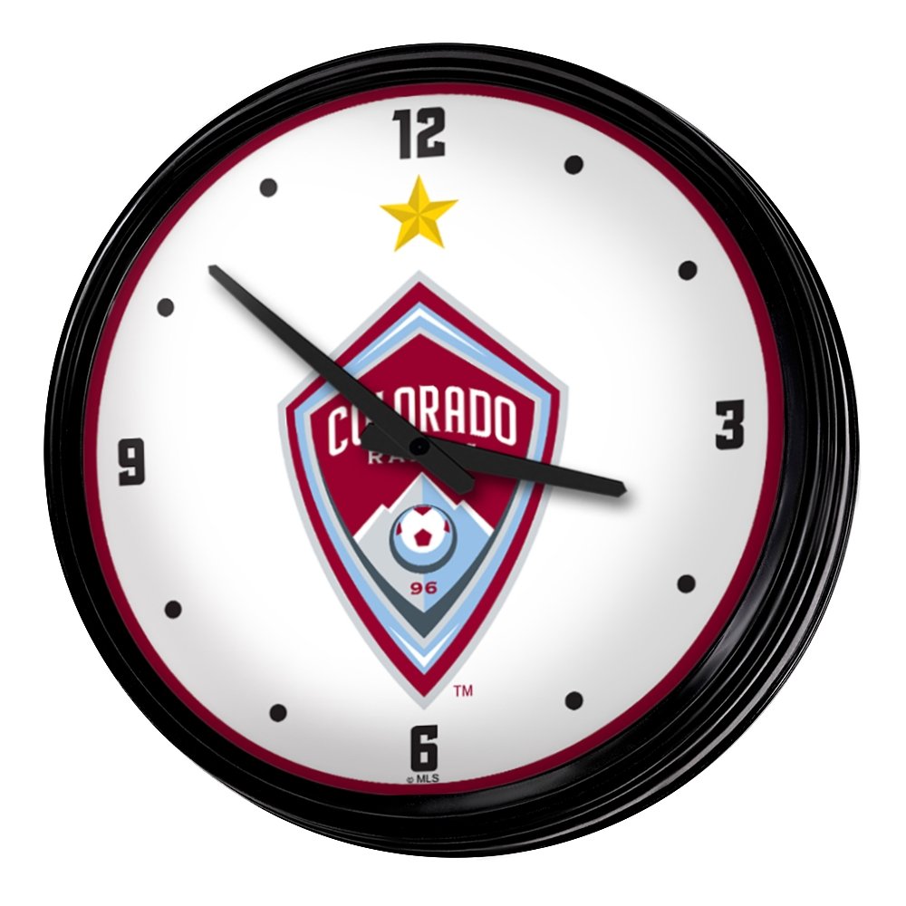 Colorado Rapids: Retro Lighted Wall Clock - The Fan-Brand