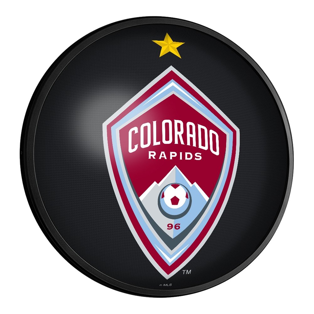 Colorado Rapids: Round Slimline Lighted Wall Sign - The Fan-Brand
