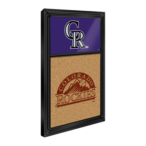 Colorado Rockies: Dual Logo - Cork Note Board - The Fan-Brand