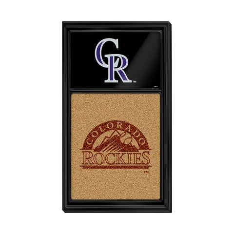 Colorado Rockies: Dual Logo - Cork Note Board - The Fan-Brand