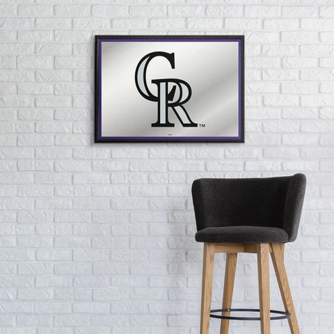 Colorado Rockies: Framed Mirrored Wall Sign - The Fan-Brand