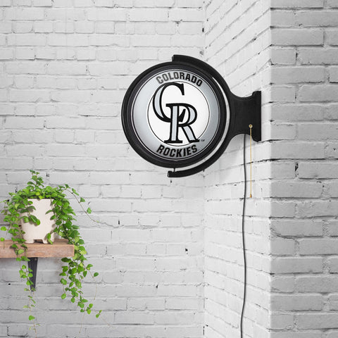 Colorado Rockies: Original Round Rotating Lighted Wall Sign - The Fan-Brand