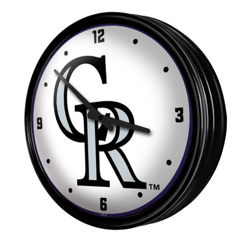 Colorado Rockies: Retro Lighted Wall Clock - The Fan-Brand