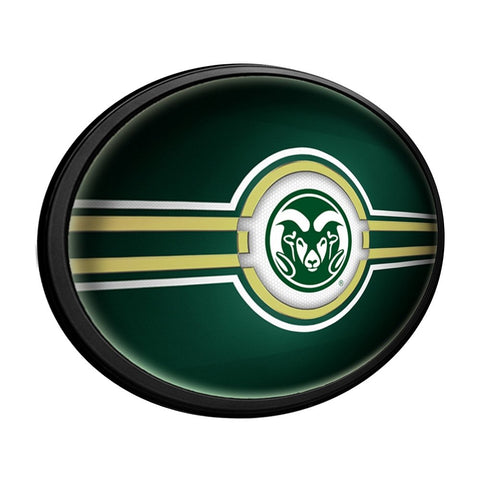 Colorado State Rams: Oval Slimline Lighted Wall Sign - The Fan-Brand