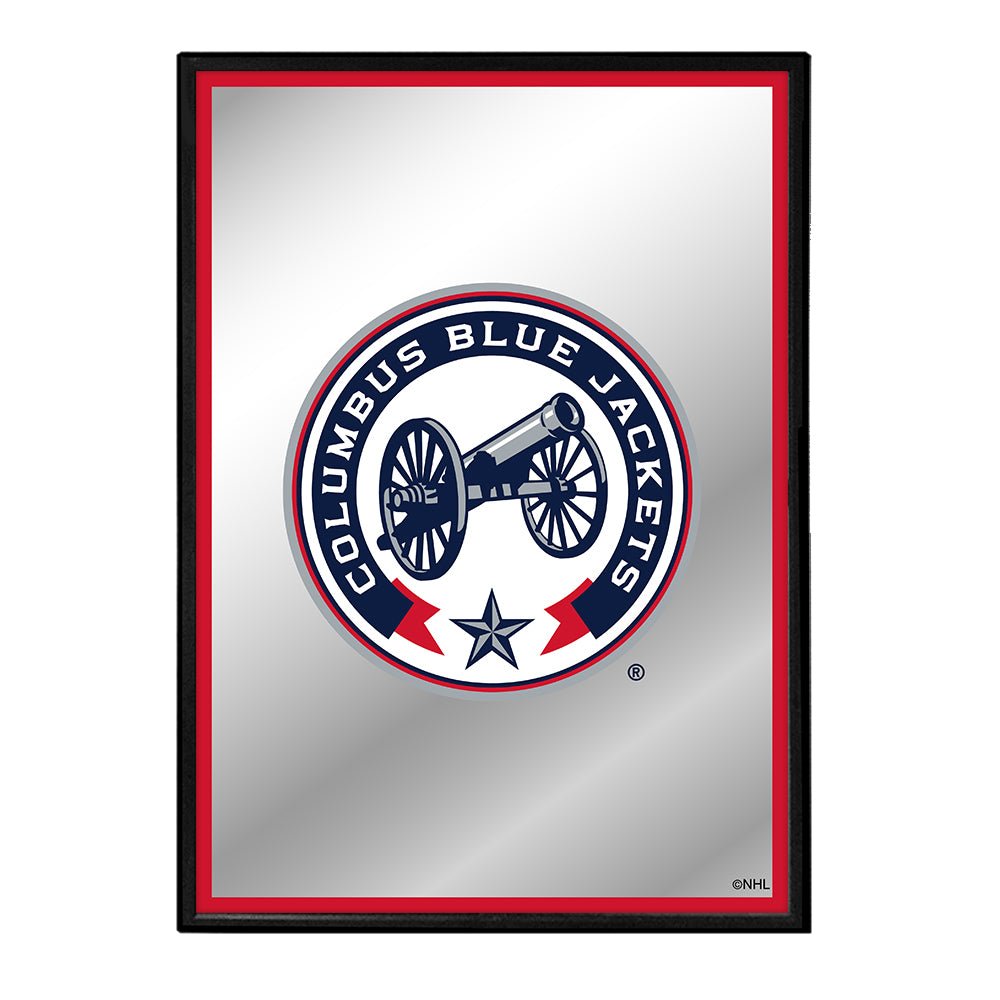Columbus Blue Jackets: Logo - Framed Mirrored Wall Sign - The Fan-Brand