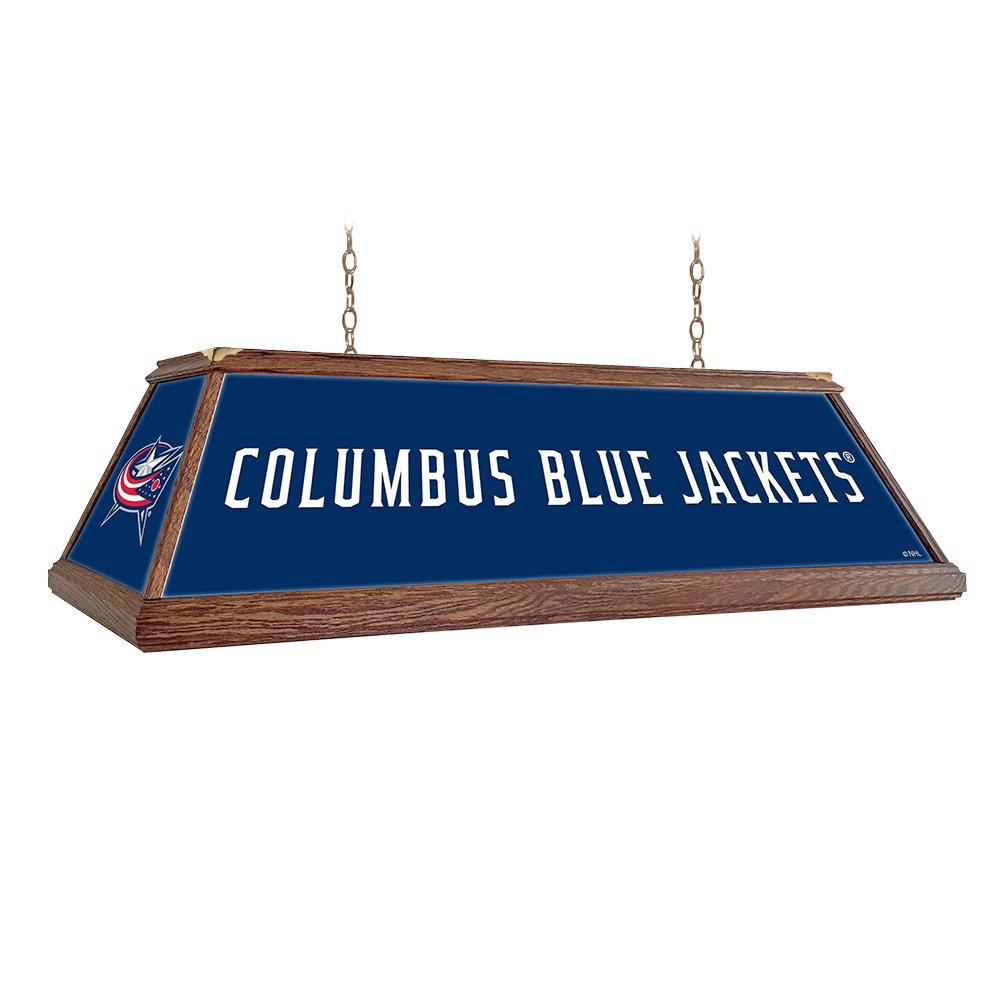 Columbus Blue Jackets: Premium Wood Pool Table Light - The Fan-Brand