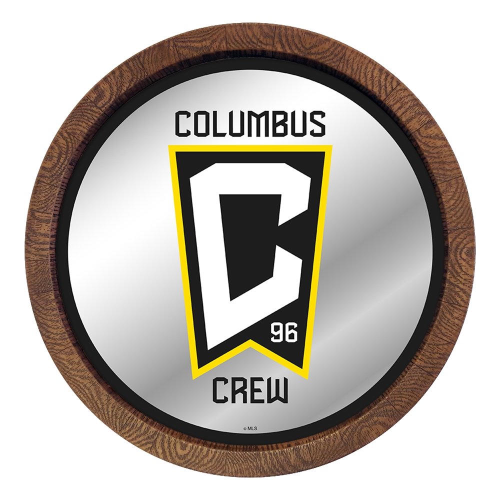 Columbus Crew: Barrel Top Framed Mirror Mirrored Wall Sign - The Fan-Brand