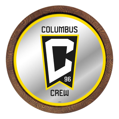 Columbus Crew: Barrel Top Framed Mirror Mirrored Wall Sign - The Fan-Brand