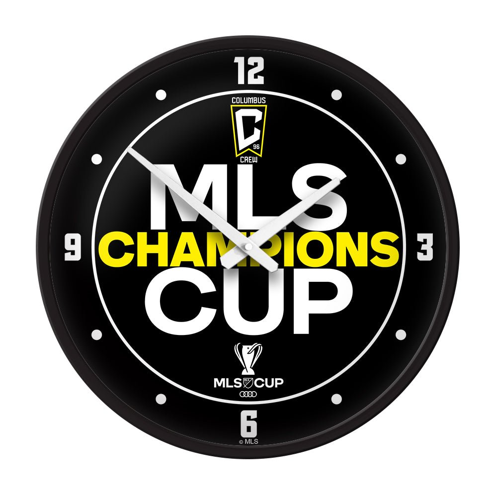 Columbus Crew: MLS Cup Champs, Bold Design - Modern Disc Wall Clock - The Fan-Brand