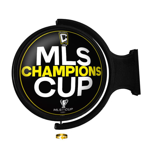 Columbus Crew: MLS Cup Champs, Bold Design - Round Rotating Lighted Wall Sign - The Fan-Brand
