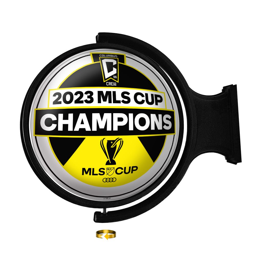 Columbus Crew: MLS Cup Champs - Round Rotating Lighted Wall Sign - The Fan-Brand