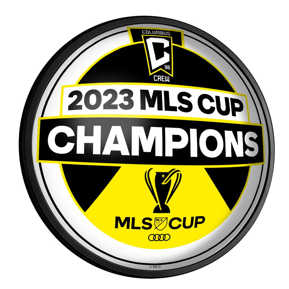 Columbus Crew: MLS Cup Champs - Round Slimline Lighted Wall Sign - The Fan-Brand