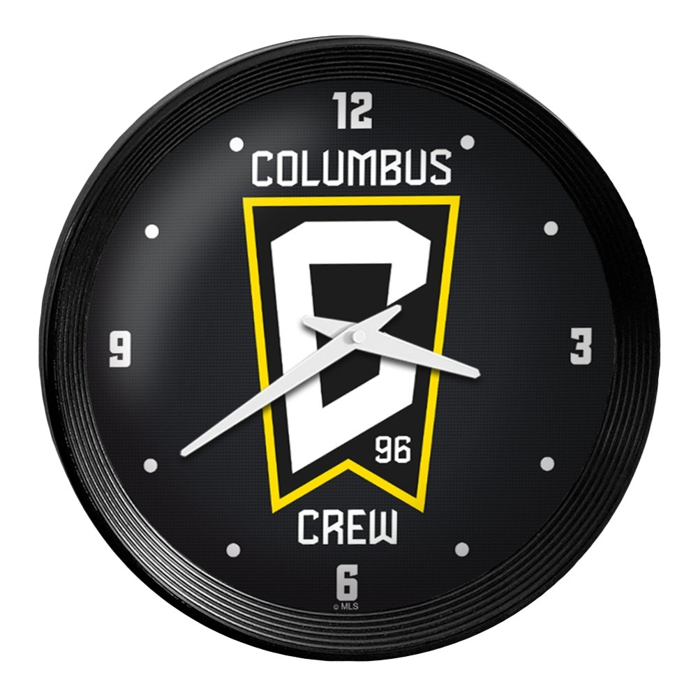 Columbus Crew: Ribbed Frame Wall Clock - The Fan-Brand
