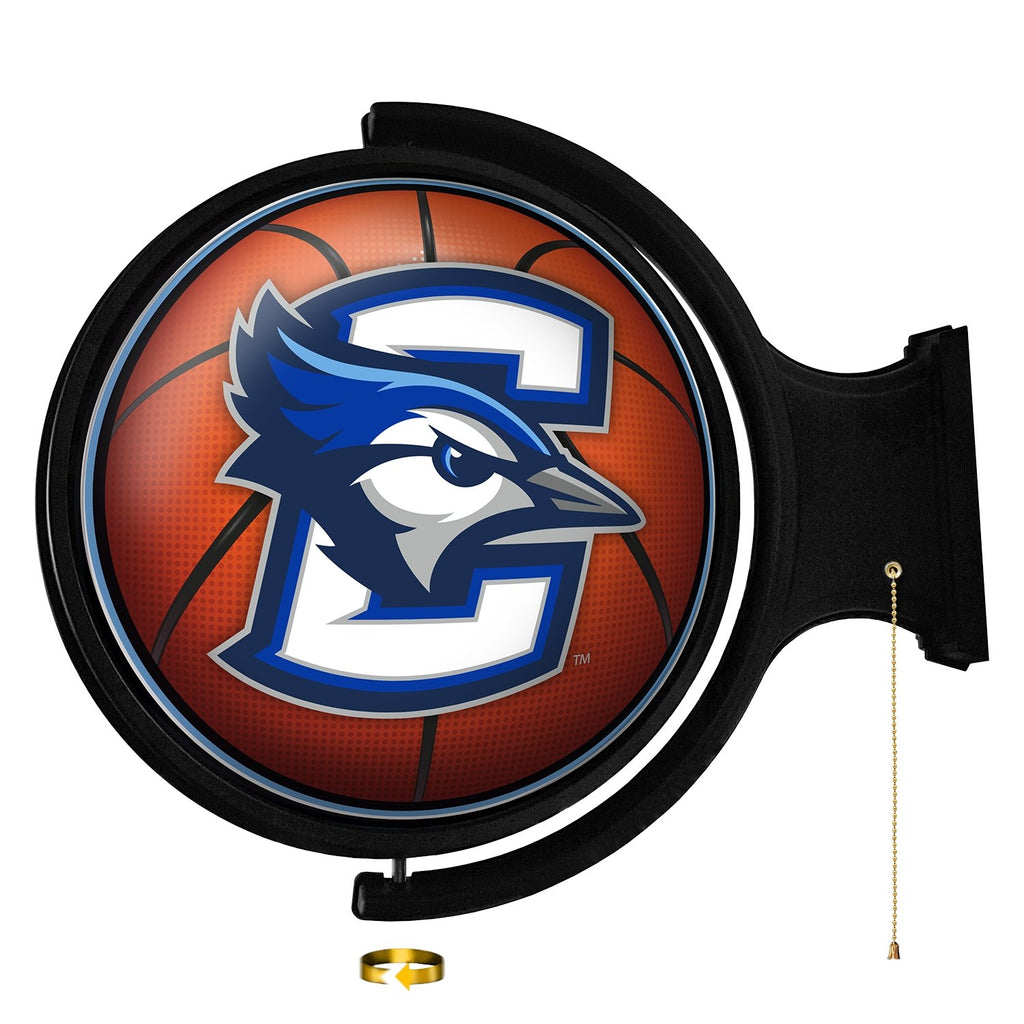 Creighton Bluejays: Basketball - Original Round Rotating Lighted Wall Sign - The Fan-Brand