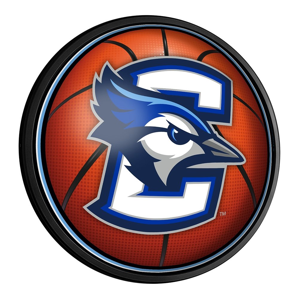 Creighton Bluejays: Basketball - Round Slimline Lighted Wall Sign - The Fan-Brand