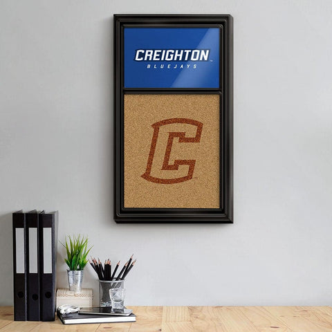 Creighton Bluejays: Dual Logo - Cork Note Board - The Fan-Brand