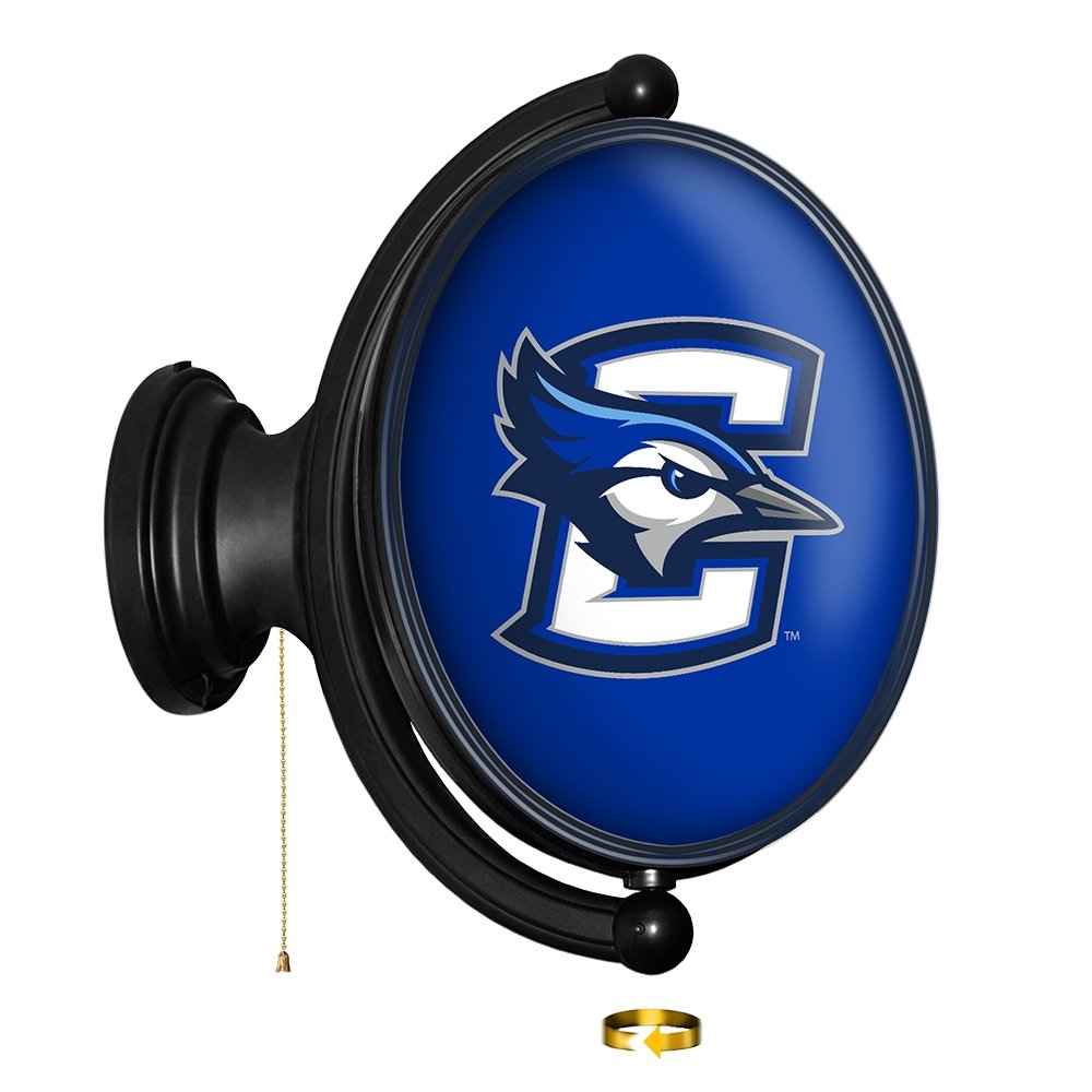 Creighton Bluejays: Original Oval Rotating Lighted Wall Sign - The Fan-Brand
