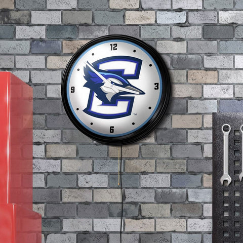 Creighton Bluejays: Retro Lighted Wall Clock - The Fan-Brand