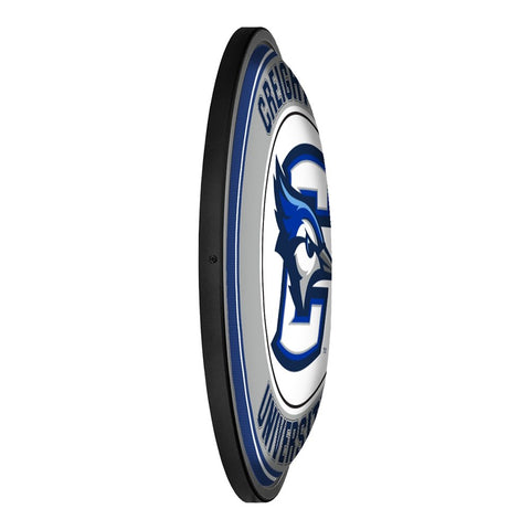 Creighton Bluejays: Round Slimline Lighted Wall Sign - The Fan-Brand