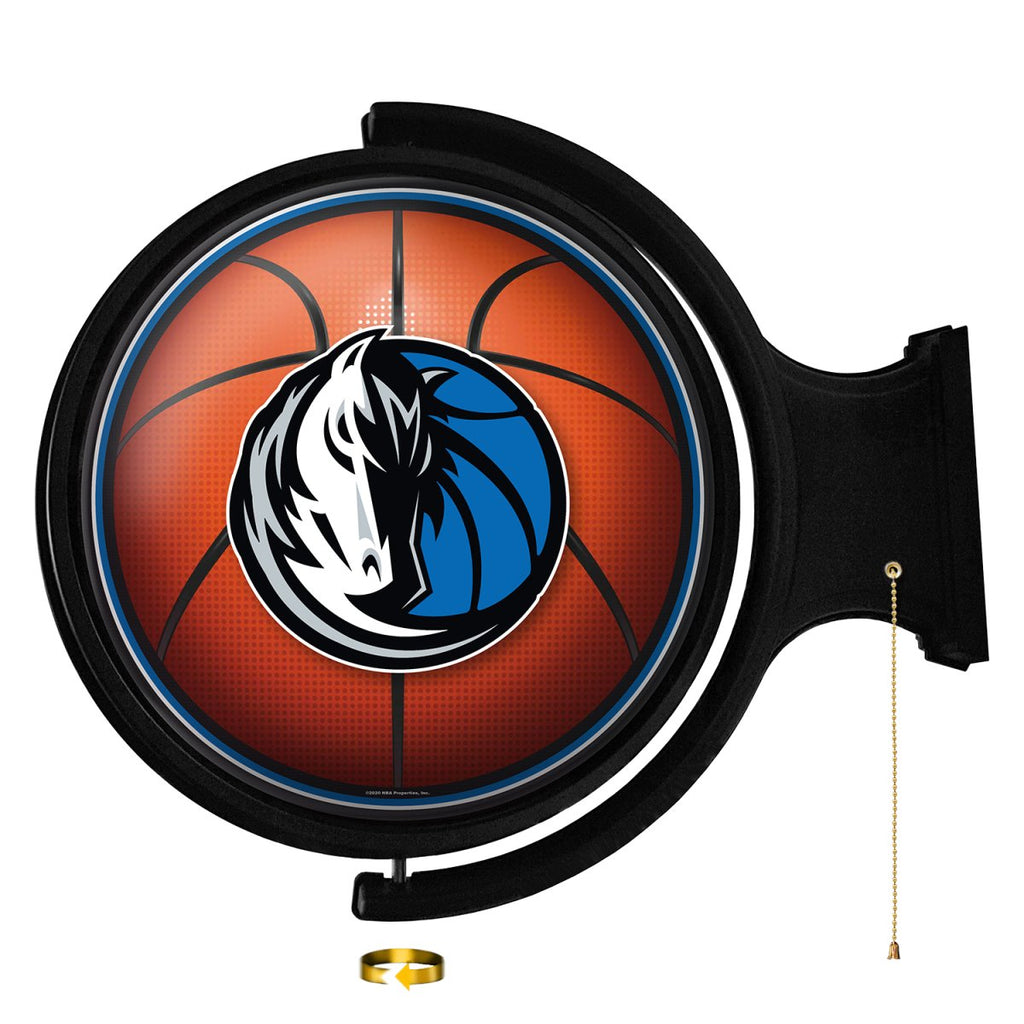 Dallas Mavericks: Basketball - Original Round Rotating Lighted Wall Sign - The Fan-Brand