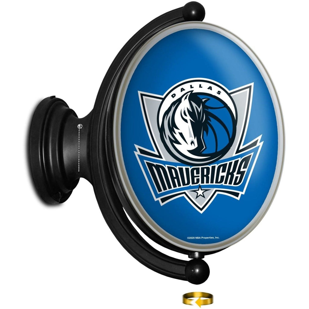 Dallas Mavericks: Original Oval Rotating Lighted Wall Sign - The Fan-Brand