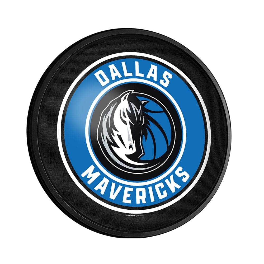 Dallas Mavericks: Round Slimline Lighted Wall Sign - The Fan-Brand