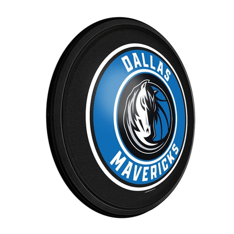 Dallas Mavericks: Round Slimline Lighted Wall Sign - The Fan-Brand