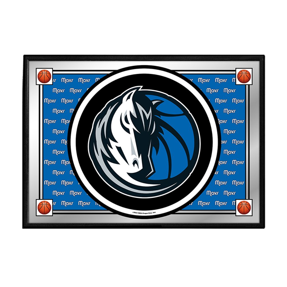 Dallas Mavericks: Team Spirit - Framed Mirrored Wall Sign - The Fan-Brand