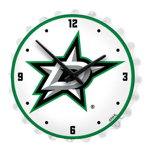 Dallas Stars: Bottle Cap Lighted Wall Clock - The Fan-Brand