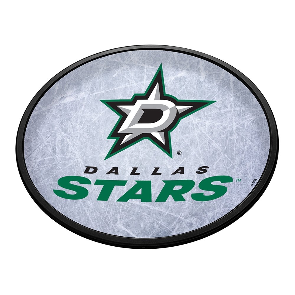 Dallas Stars: Ice Rink - Oval Slimline Lighted Wall Sign - The Fan-Brand