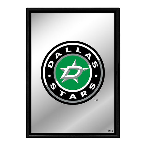 Dallas Stars: Logo - Framed Mirrored Wall Sign - The Fan-Brand