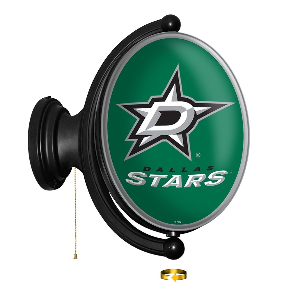 Dallas Stars: Original Oval Rotating Lighted Wall Sign - The Fan-Brand