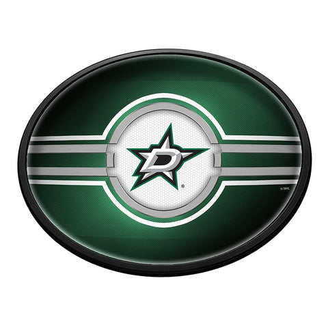 Dallas Stars: Oval Slimline Lighted Wall Sign - The Fan-Brand