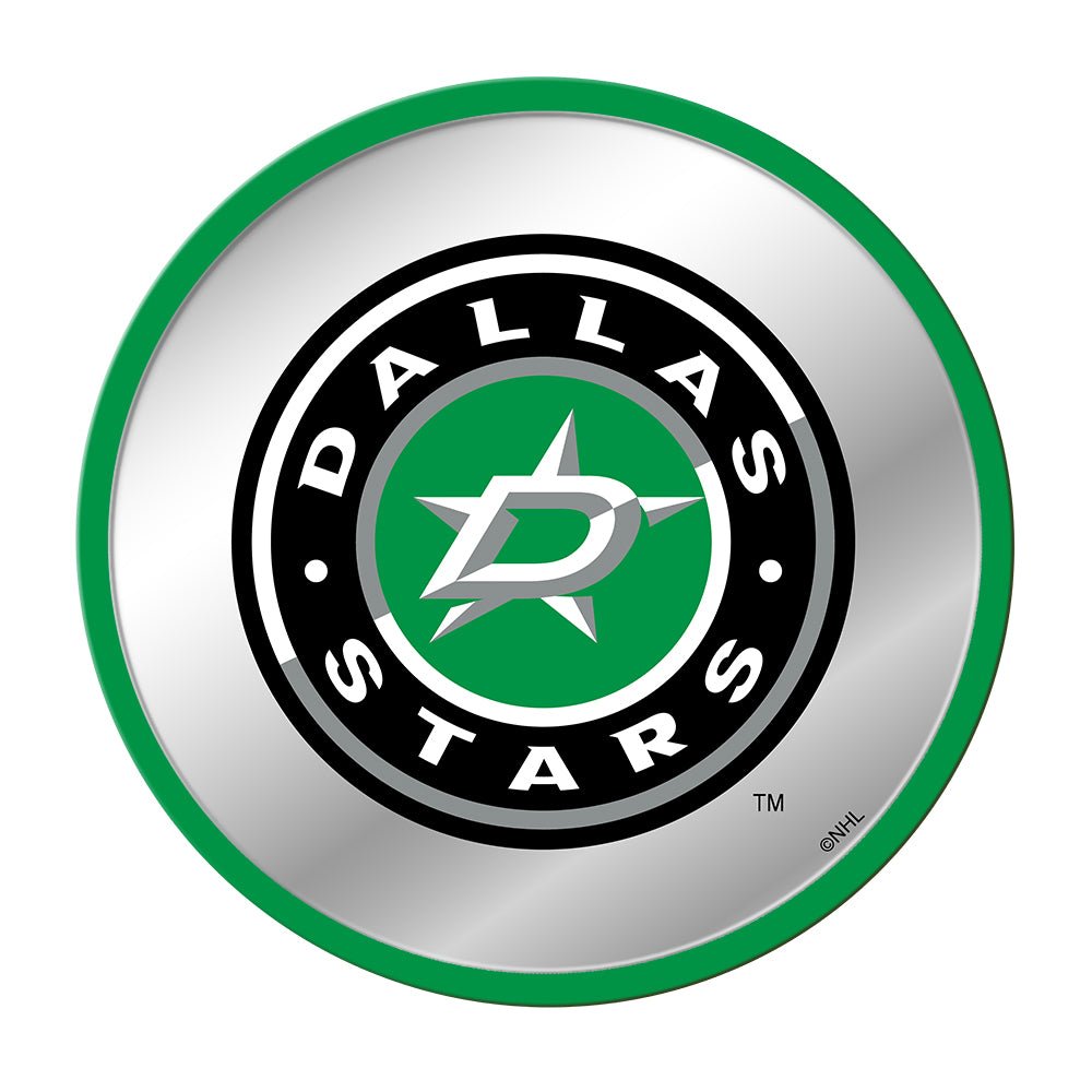 Dallas Stars: Secondary Logo - Modern Disc Mirrored Wall Sign - The Fan-Brand