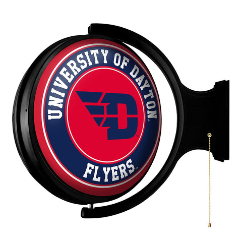 Dayton Flyers: Original Round Rotating Lighted Wall Sign - The Fan-Brand