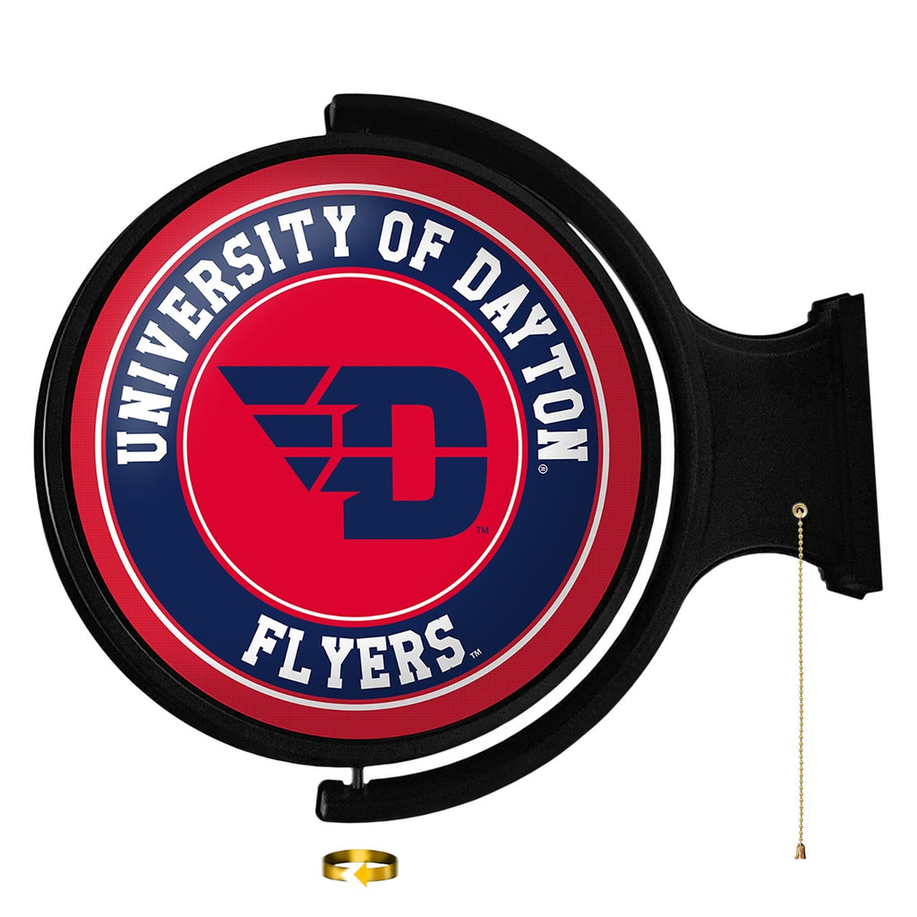Dayton Flyers: Original Round Rotating Lighted Wall Sign - The Fan-Brand