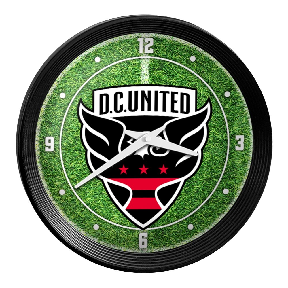 D.C. United: Pitch - Ribbed Frame Wall Clock - The Fan-Brand