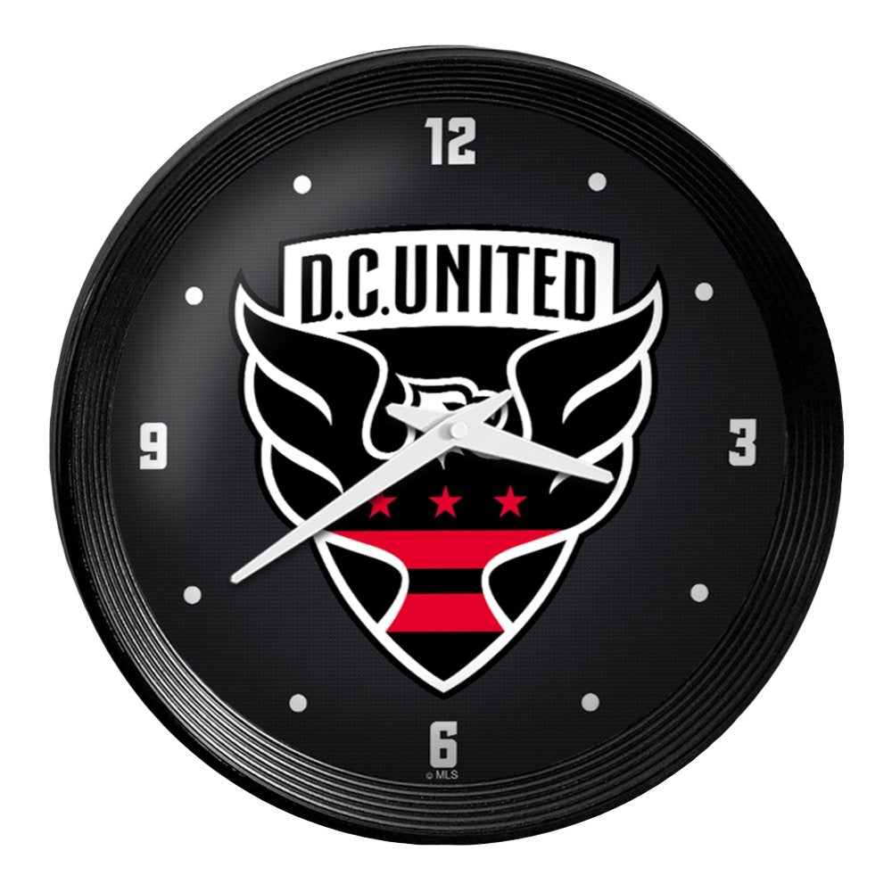 D.C. United: Ribbed Frame Wall Clock - The Fan-Brand