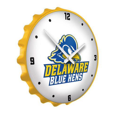 Delaware Blue Hens: Logo - Bottle Cap Wall Clock - The Fan-Brand