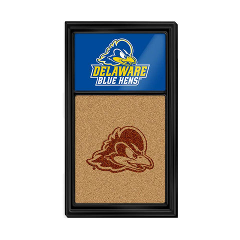 Delaware Blue Hens: Logo, Dual Print - Cork Note Board - The Fan-Brand